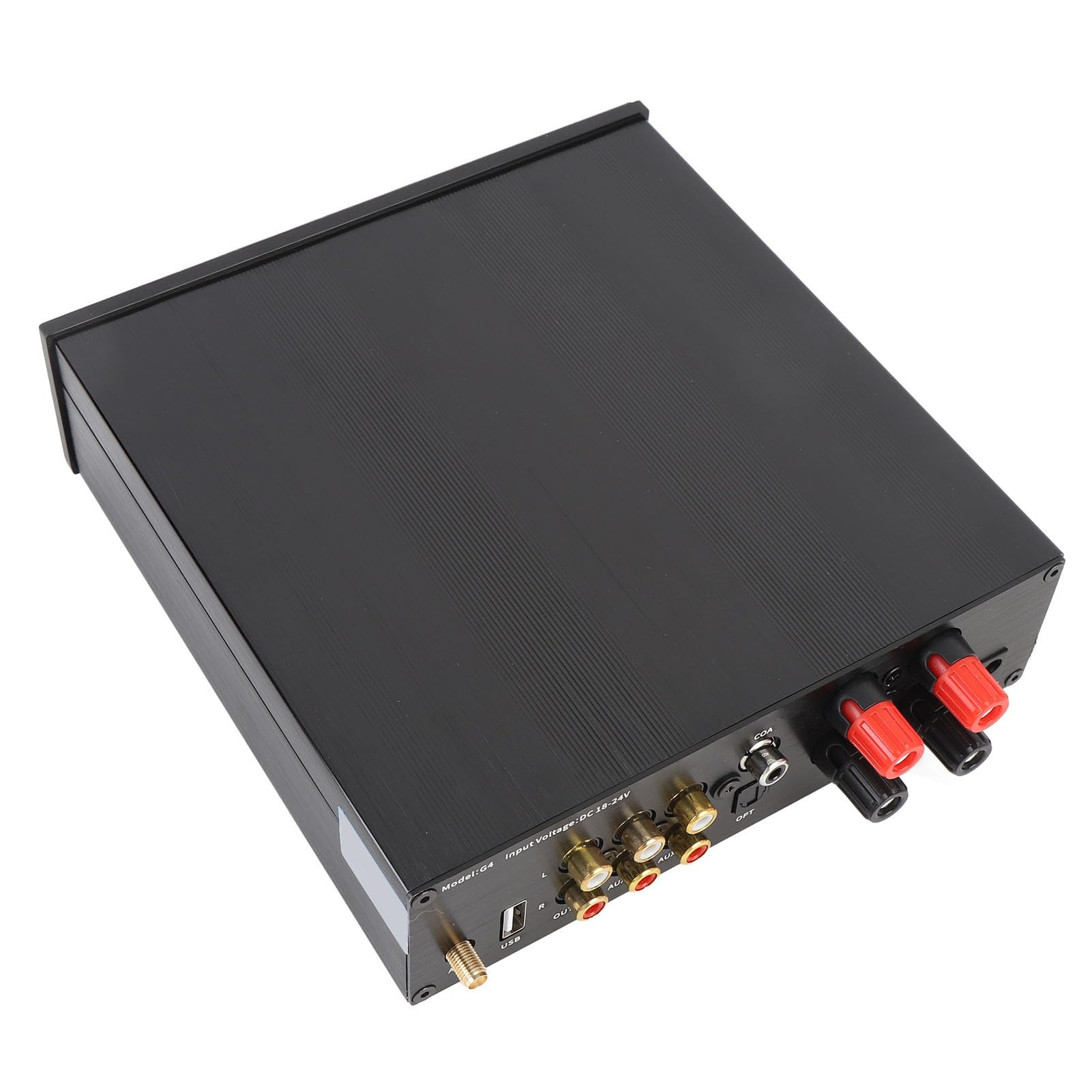 Generic Amplificador de 200W Basco de Agudos Ajustables HiFi Amp Estereo para Entusiastas de la Música Aleación de Aluminio (Enchufe de la UE)