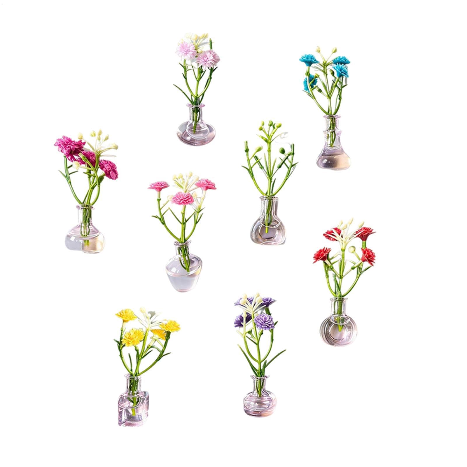 Imanes para el refrigerador de flores artificiales como regalo de cumpleaños
