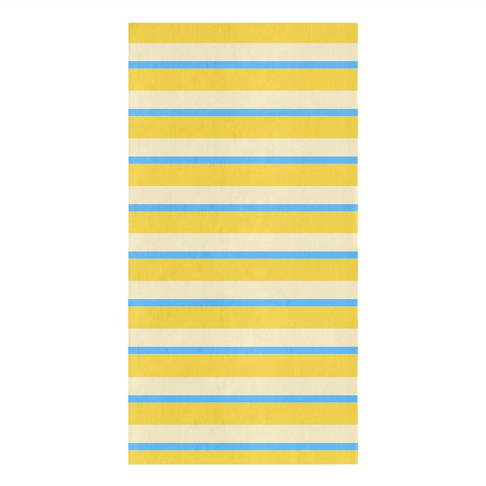 Rayas amarillo azul cocina toalla plato toalla toalla toalla toalla microfibra suave hogar súper absorbente limpieza paño de limpieza (Specification : 4PCS)