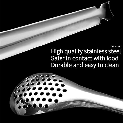 Miniatura 3 de Cuchara de esferificación - Juego de 2 cucharas de esferificación de acero inoxidable Molecular Slotted Bar Spoon Kitchen - KICW0071 (Plata)