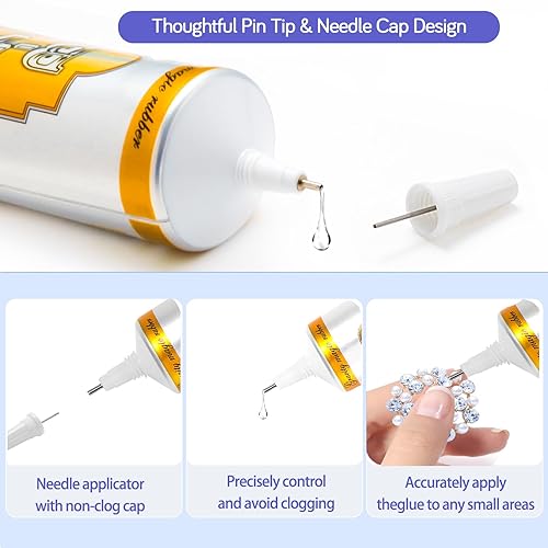 Miniatura 3 de B7000 - Pegamento transparente para manualidades, impermeable, de alta elasticidad, se seca en 3 minutos, puede restaurar teléfonos y joyas,