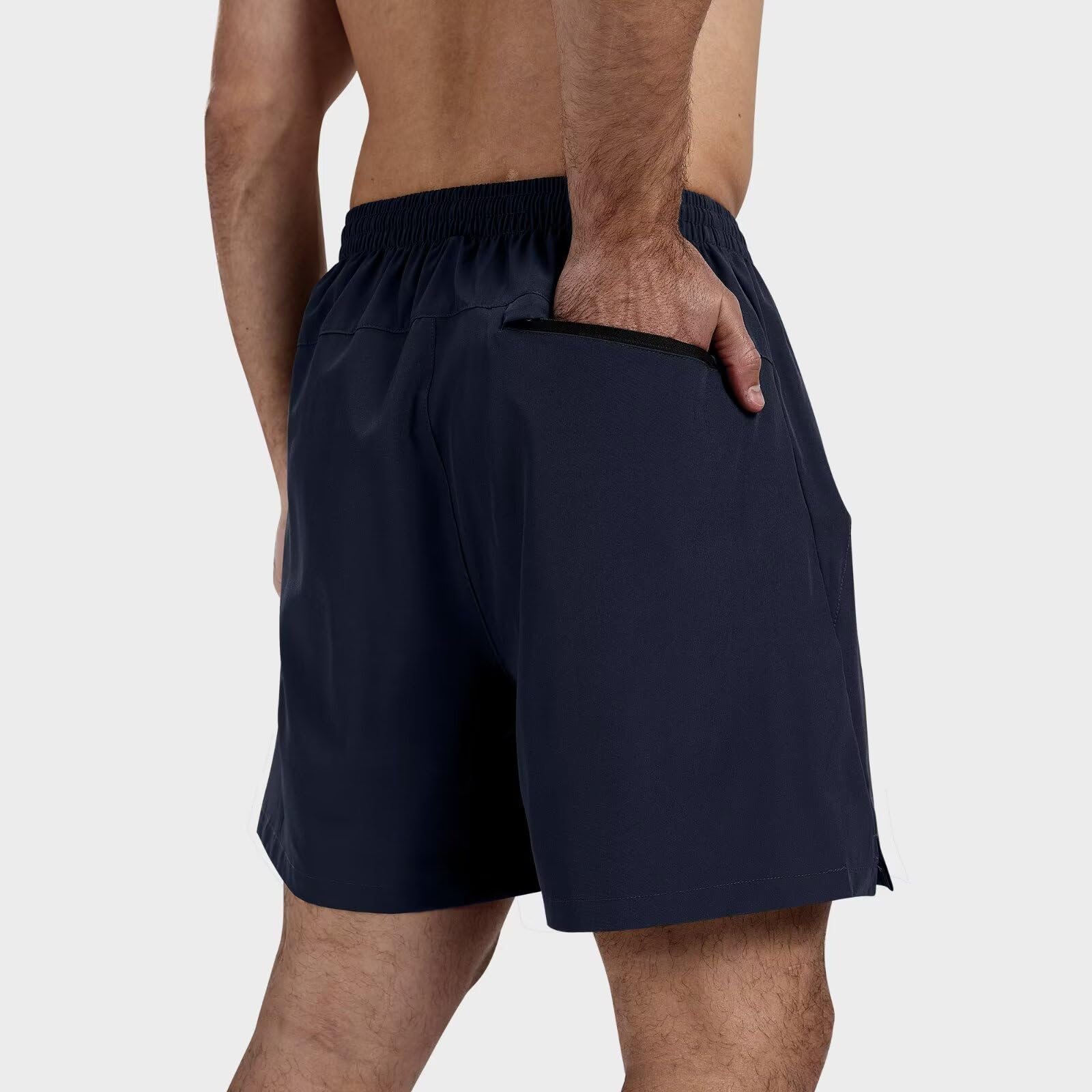 Sportliche Laufshorts für Herren, 12,7 cm (5 Zoll), Fitnessstudio, Workout-Shorts für Herren, leicht, aktive Sport-Laufshorts mit Reißverschlusstaschen