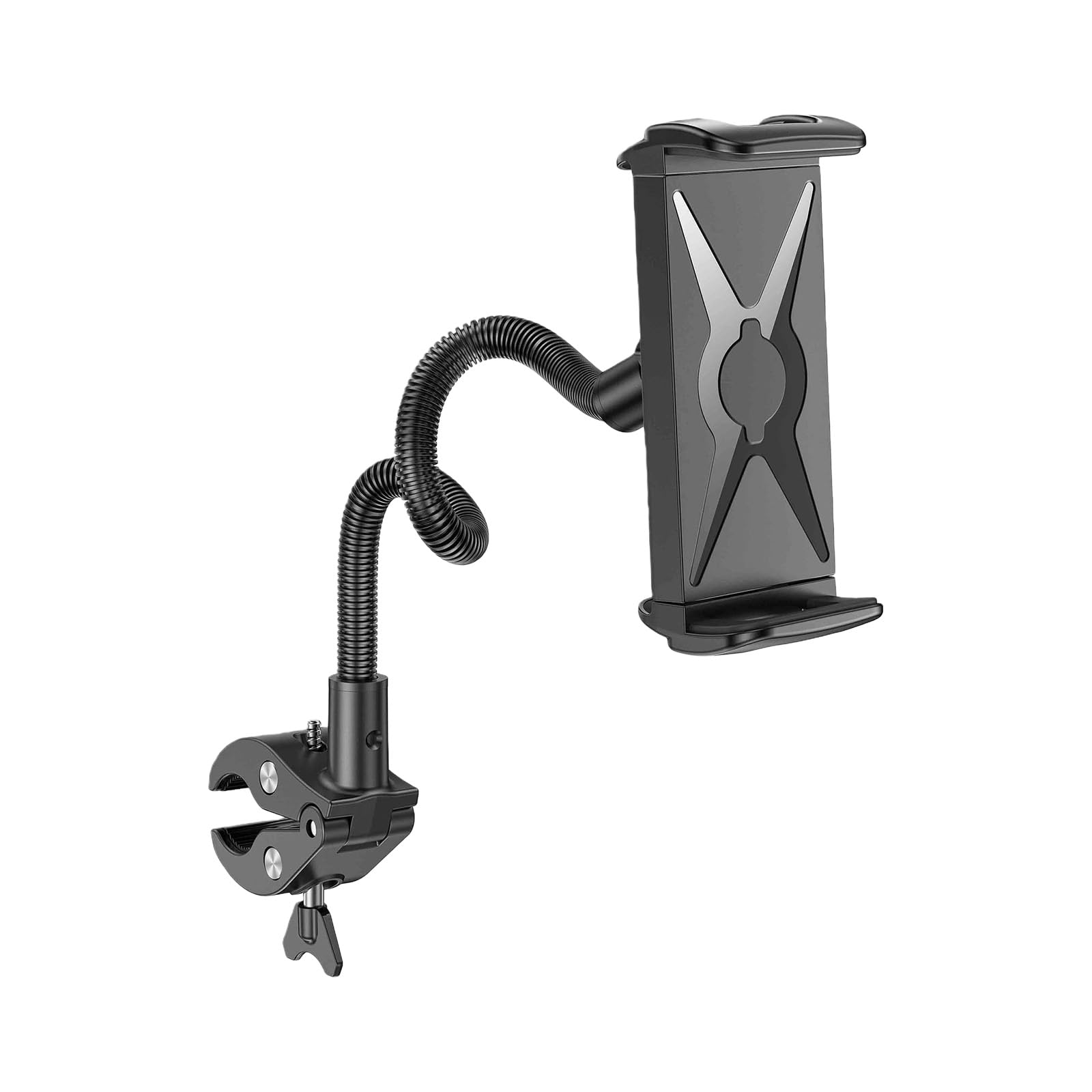 Support de téléphone rotatif pour vélo d'appartement à bras flexible stable