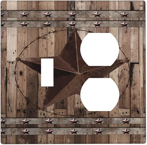 Miniatura 144 de Cubierta de Interruptor de Luz de Palanca de 1 Gang con Estampado de Bosque de Pinos Rústico Campestre, Cabaña Lodge Granero Bosque Forestal de