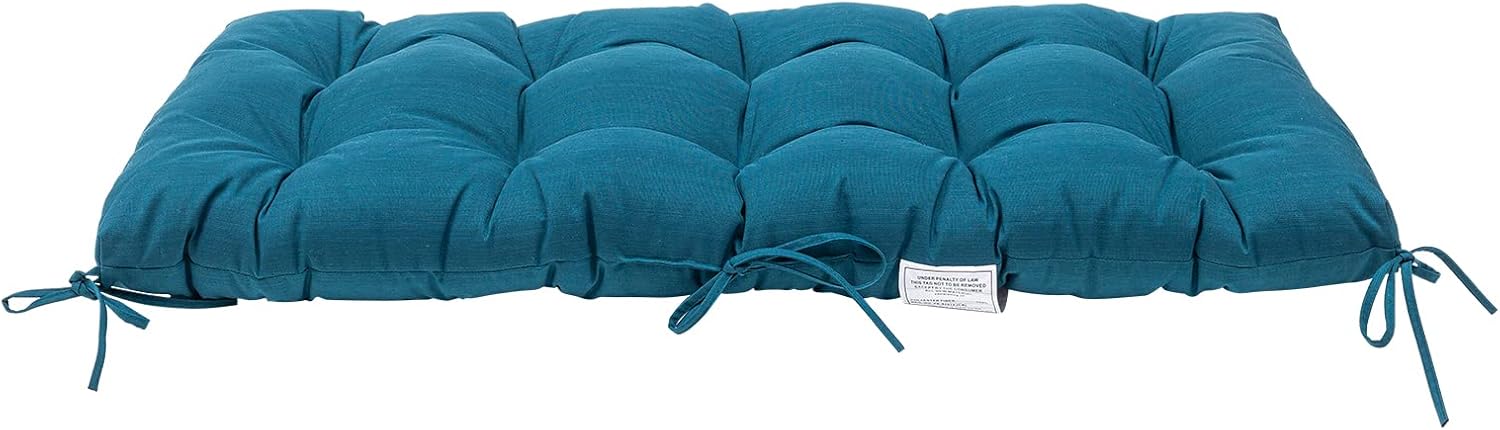 QILLOWAY Outdoor Bench Cushion - 51x18x4 Inch Waterproof Patio Bench Cushion, Durable Bench Cushions for Outdoor Furniture, Replacement Outdoor Bench Cushions for Garden, Deck,Peacock Blue