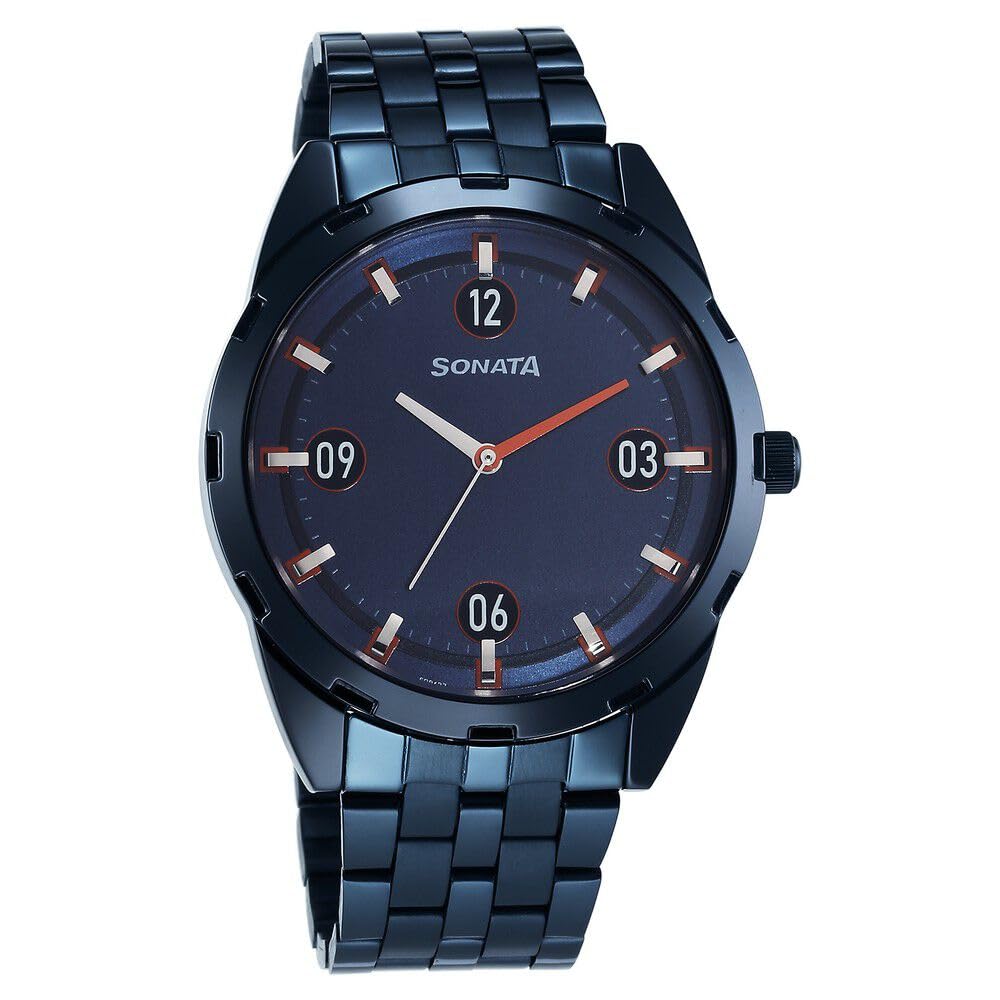 See full amazon price history chart for Sonata Blues Quartz Analog Blue Dial Metal Strap Watch for Men-7149QM01 Sonata Blues Quartz Analog Blue Dial Metal Strap Watch for Men-7149QM01 (B0CRHSDP17) Amazon Price History, Amazon Price Tracker