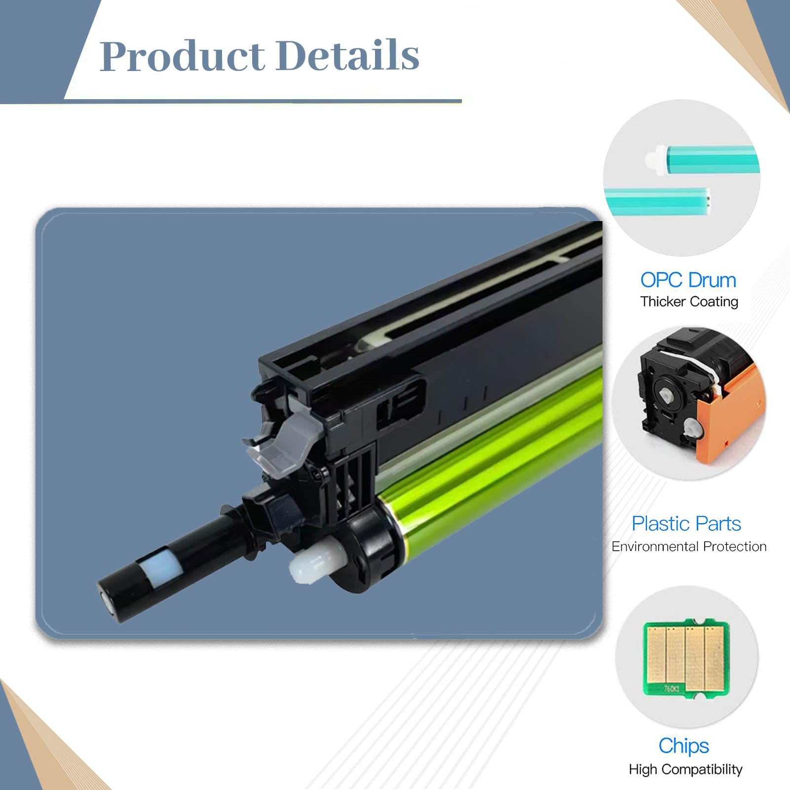 MX60NUSA MX-60NU-SA - Unità tamburo compatibile per stampanti Sharp MX-5050N, MX-5051, MX-5070N, MX-5071, MX-6050N, MX-6051, MX-6070N, MX-6071, confezione da 1 pezzo, colore: giallo