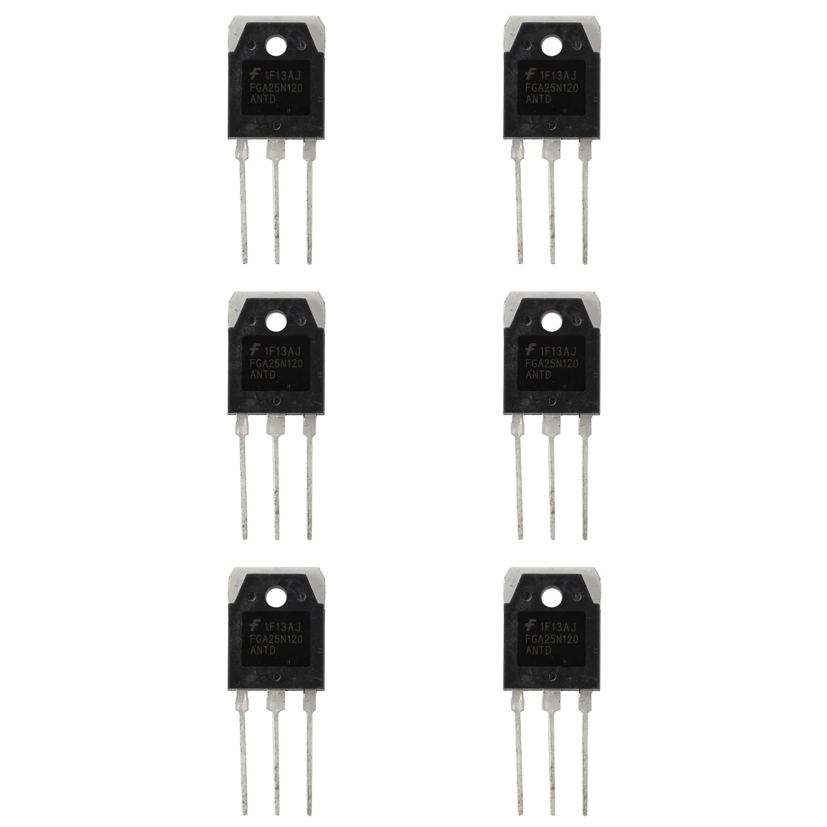 Jnchdghwa As Shown 6X Power Transistor Igbt 1200V 313W Fga25n120