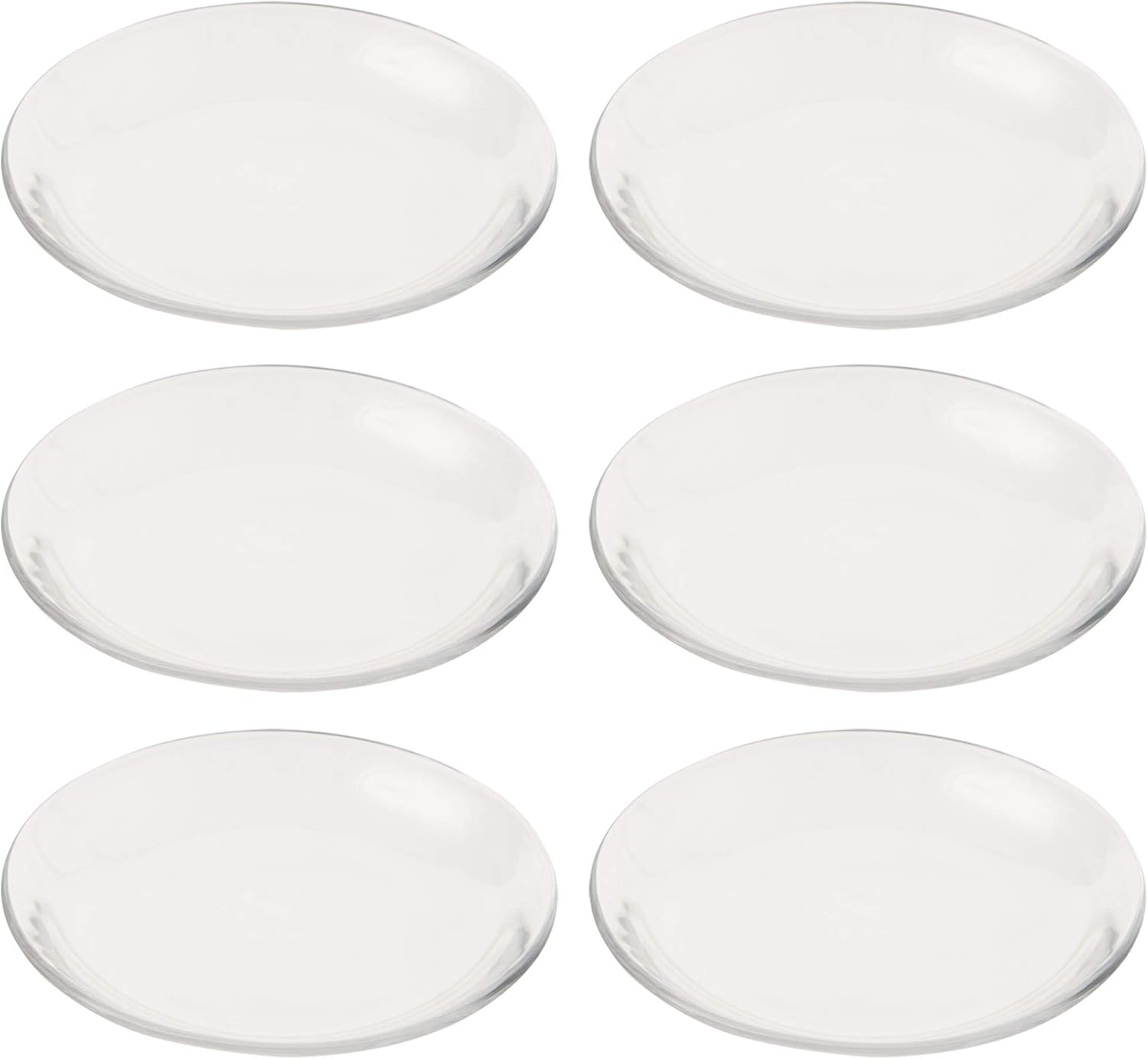 東洋佐々木ガラス Toyo Sasaki Glass P-19307 Small Plate, Alpha, Plate 15, Approx. φ5.9 x 0.8 inches (15 x 2.1 cm), Made in Japan, Dishwasher Safe, Set of 6
