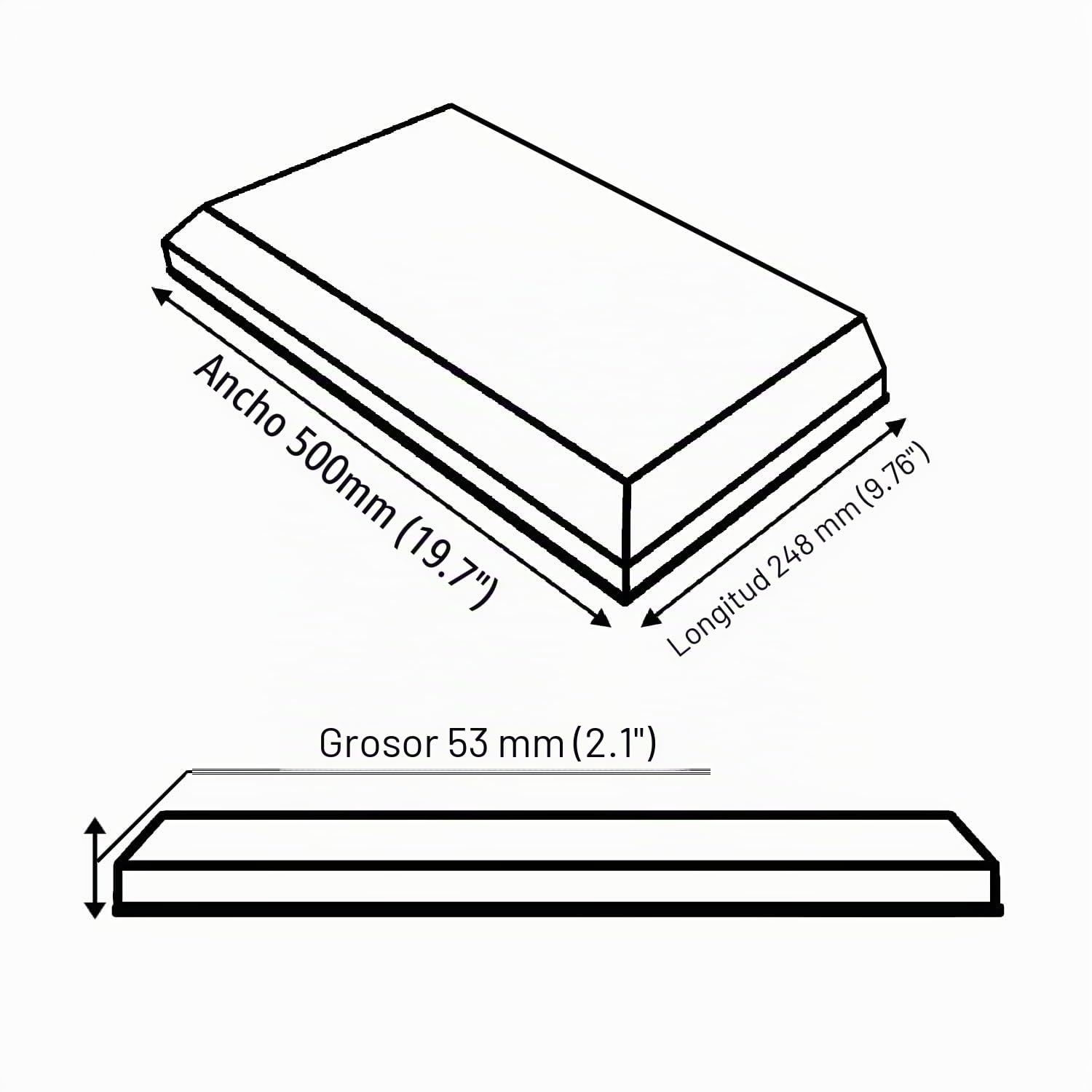Pack de 4 paneles acústicos estrechos para absorción y difusión | 50 x 25 cm | Difusión - Reflexión - Insonorización | Modelo-Grosor-Color: [WAVE - 53mm | Blanco]