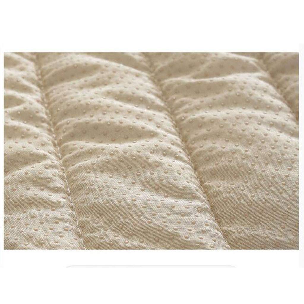 HC&WT Pluszowa gruba sofa do salonu, 1 sztuka, nowoczesny pokrowiec, jednokolorowy, w paski, na sofę, ręcznik na podłokietnik, antypoślizgowy, nadaje się do prania w pralce, ochrona sofy (khaki, 110 x