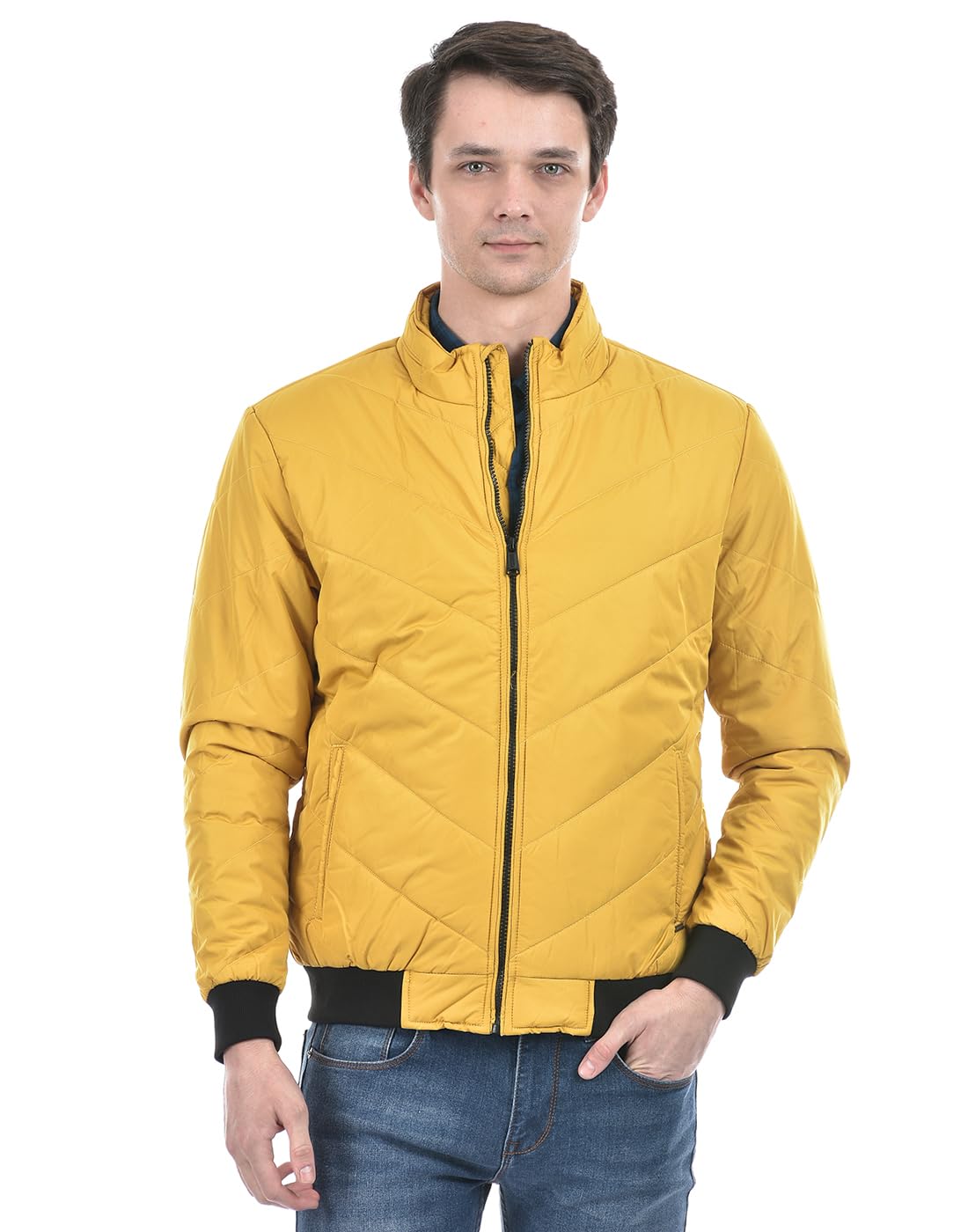 numero uno Men's Sleek Quilted Bomber Jacket-picture-36