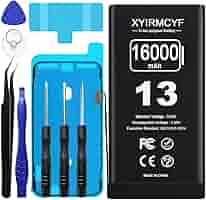 【電池85%】iPhone13 128GB Amazon.com: XYIRMCYF 16000mAh Super Capacity Battery