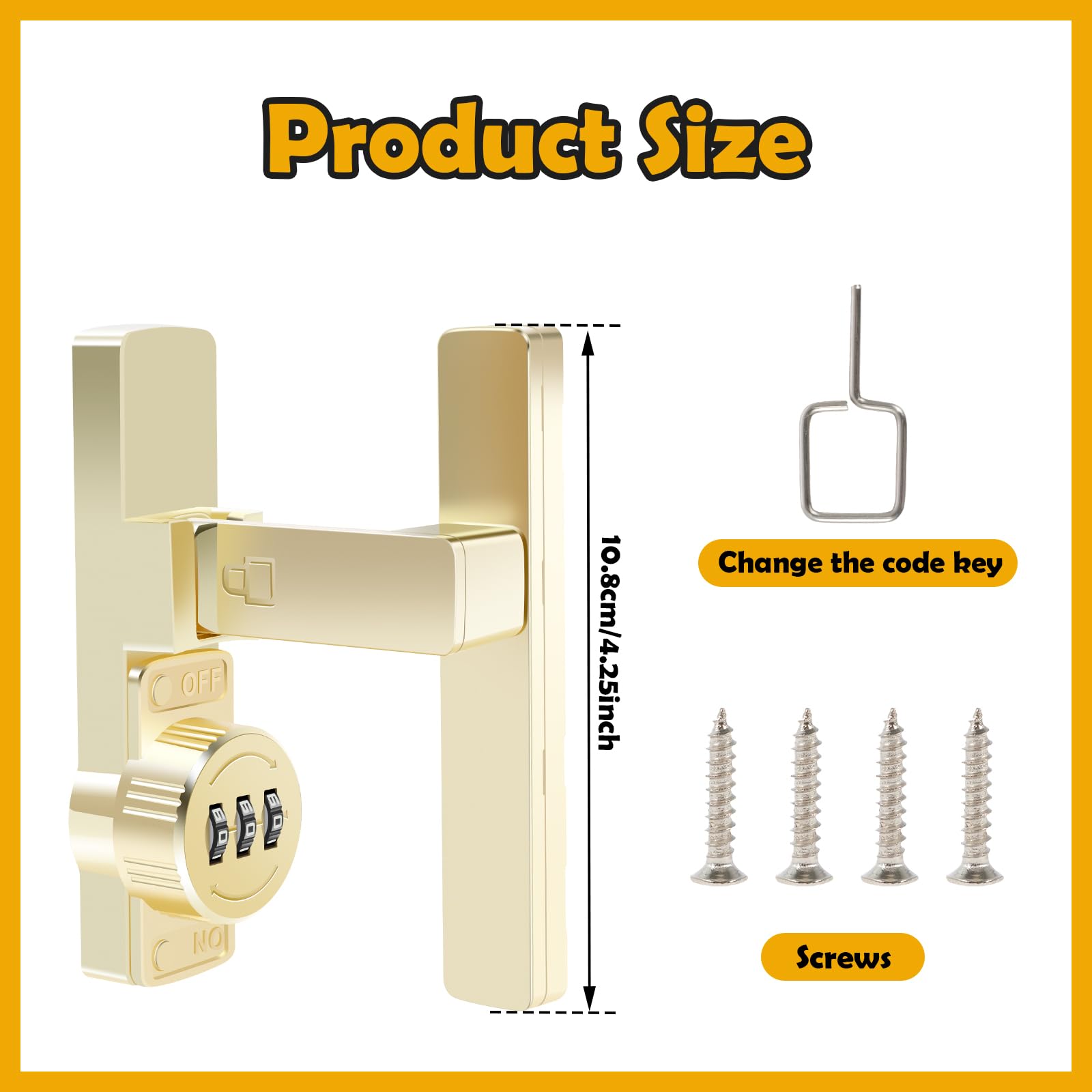 WhSunVo Flip Latch Lock with 3 Digit Combination Zinc Alloy 90/180 Degree Barn Door Password Lock Sliding Door Keyless Latch Swinging and for Barn Sliding(90 Degrees)
