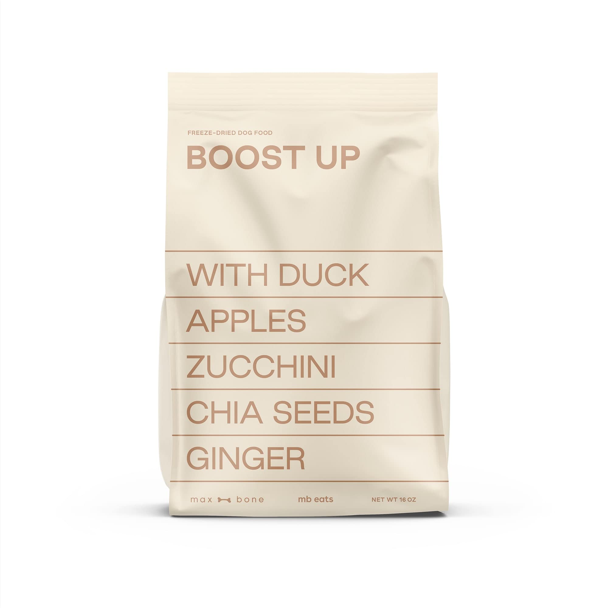 max bone Boost Up Duck Freeze-Dried Dog Raw Food, 16 oz.