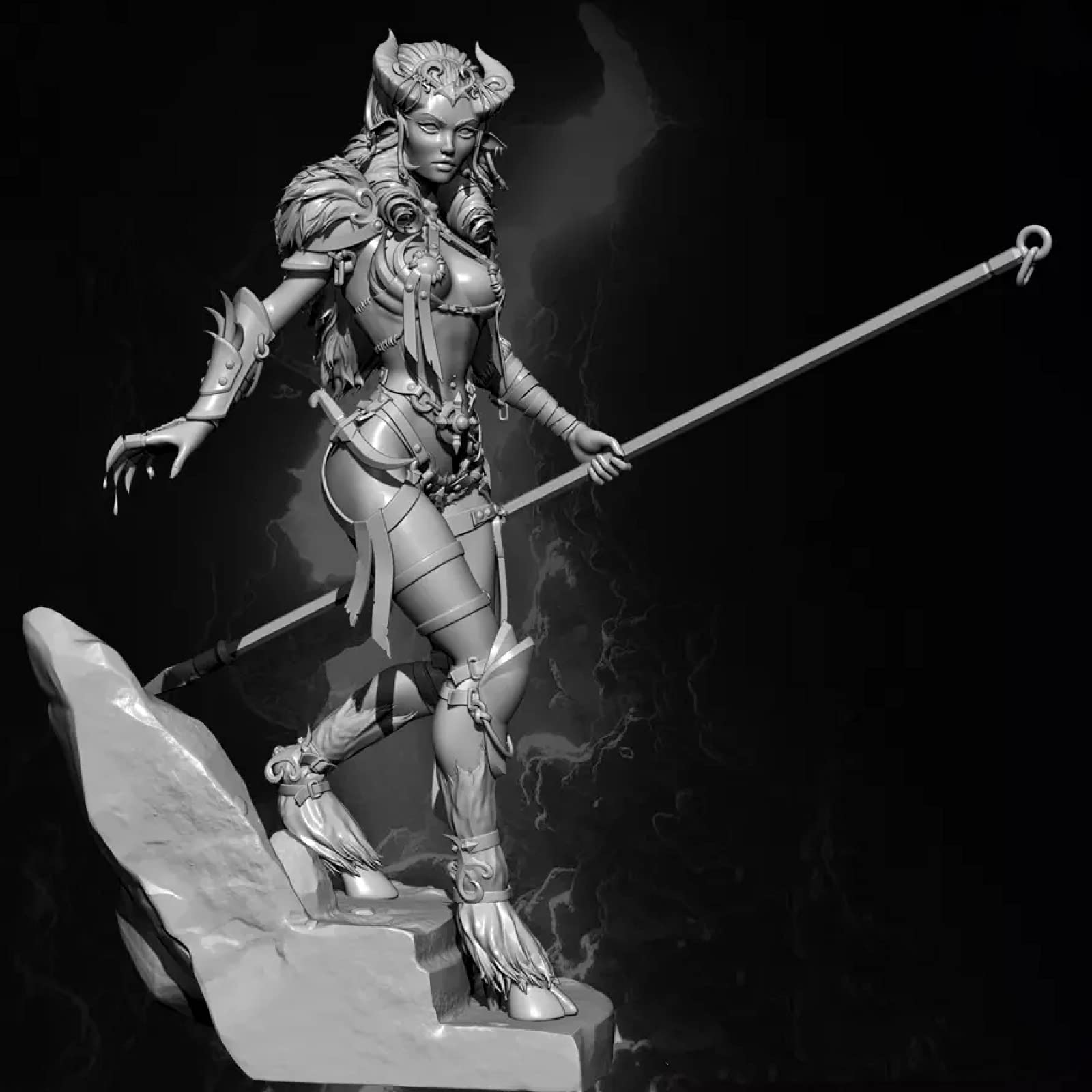 Splindg 1/24 75mm ancient tribal female warrior resin figure model kit, unpainted and unassembled miniature model //7515A