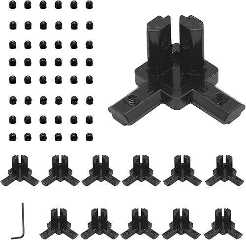 Miniatura 214 de 10 unids 2020 placa de extrusión de aluminio conector esquina L soporte 8020 V ranura hardware ranura T accesorios con tuercas en T y tornillos