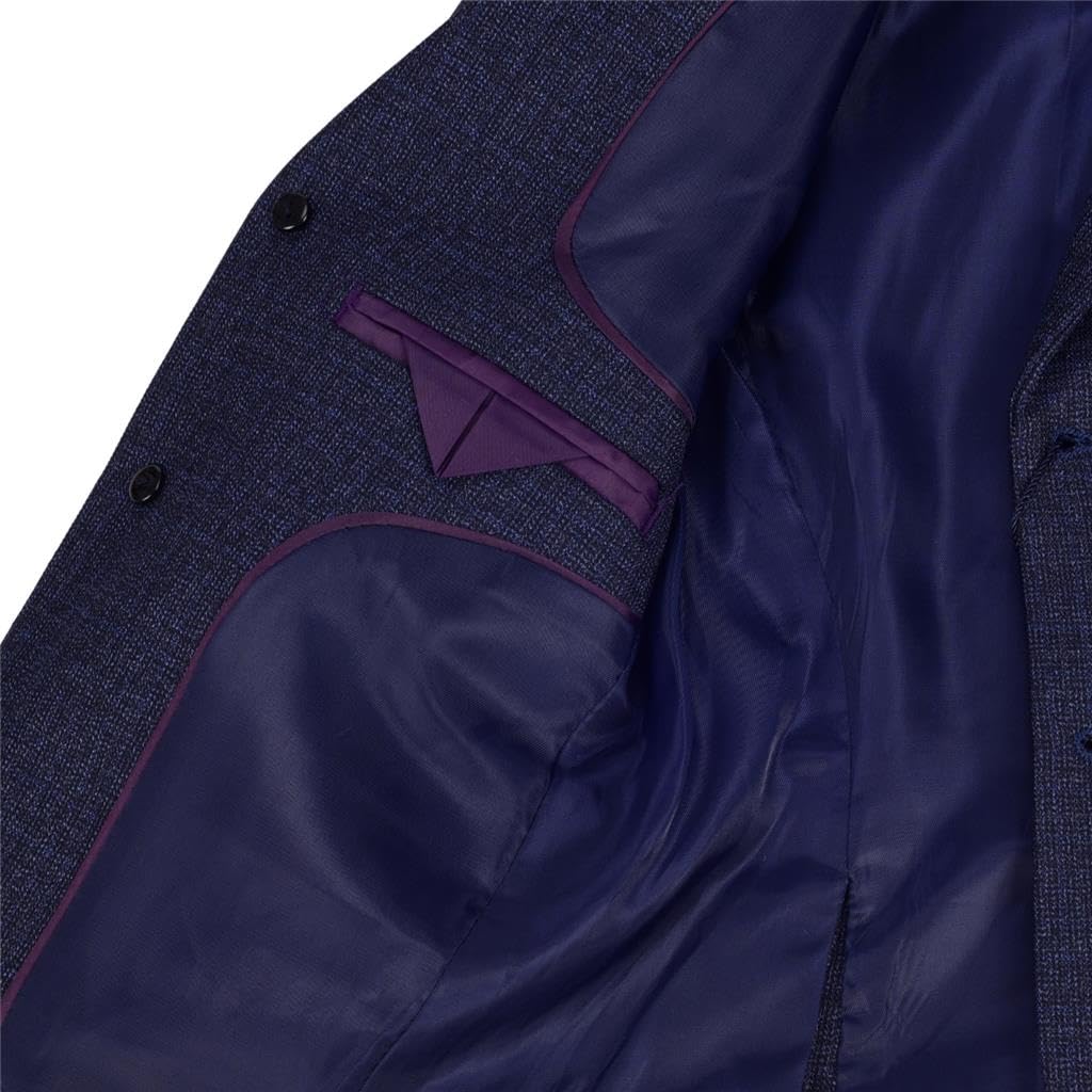 Lito Angels Trajes y Blazers Esmoquin Azul Ceremonia Boda Conjunto Elegantes con Chaqueta y Chaleco para Bebe y Niños Pequeños Talla 1-6 años
