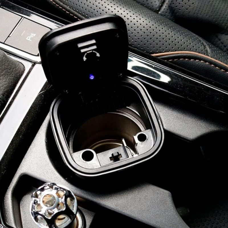 HUHAORAN2021 Ashtray Portable LED Light Car Ashtray Safe Smokeless Cigarette Holder Auto Interior Accessories Ash Tray (Type : Blue)