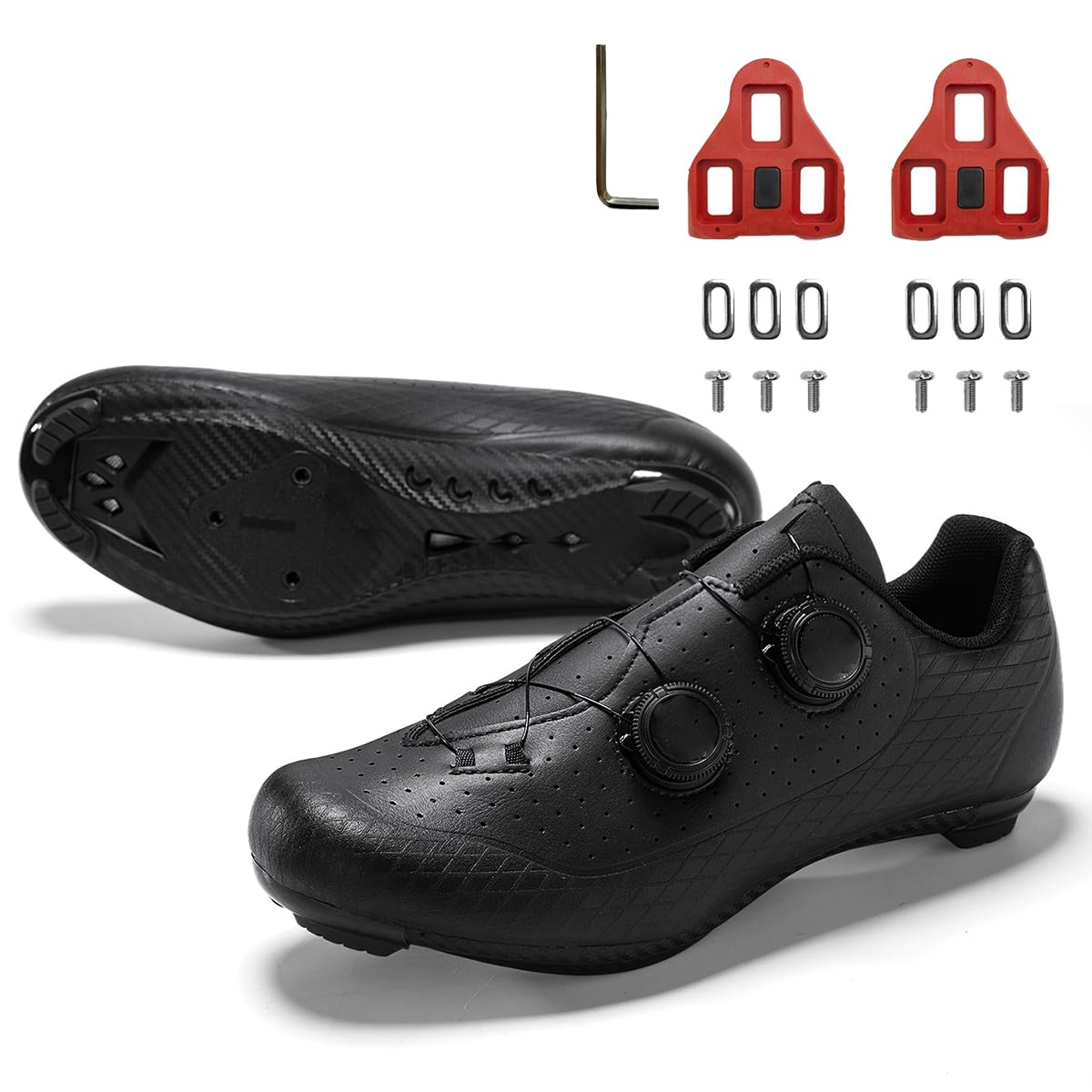 Zapatillas Ciclismo de Carretera Zapatillas de Bicicleta Interiores Exteriores compatibles con Pedal SPD-SL SPD/Look KEO