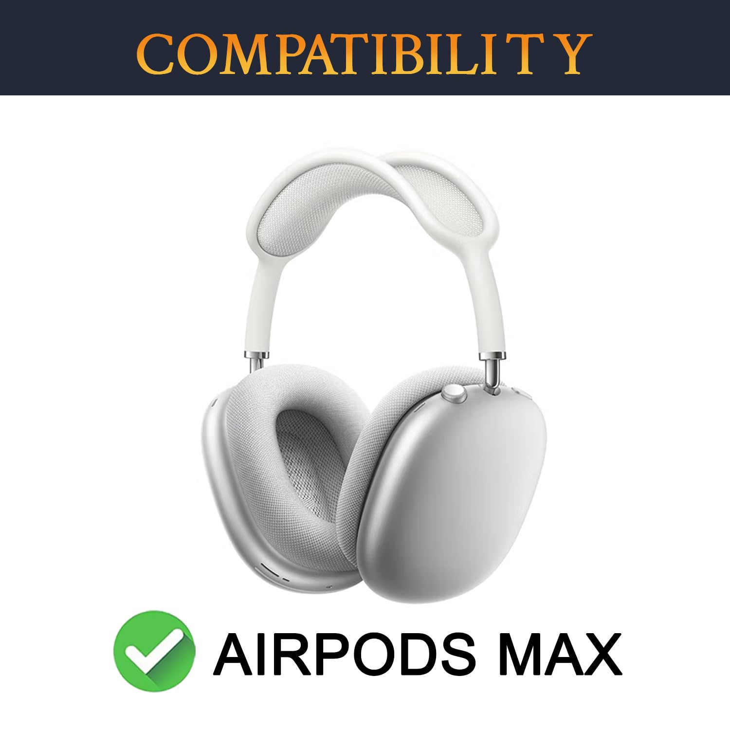 Coussinets Remplacement AirPods Max SOPROM - Tissu Maillé Confort - Gris Sidéral