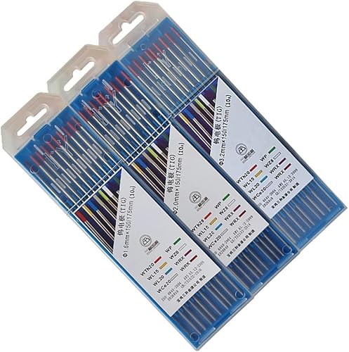 Miniatura 5 de Juego de 10 varillas de soldadura de arco de argón para soldadura de arco de tungsteno para soldadura de hierro inoxidable WT20 varillas de