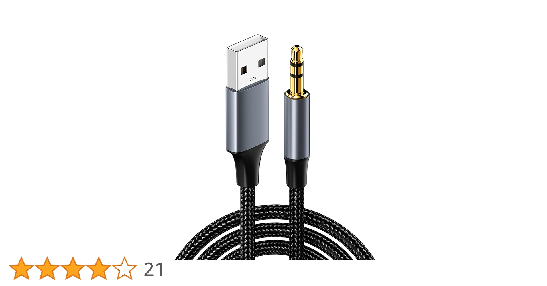 Amazon | WUXIAOCSG USB to 3.5mm 音声変換ケーブル 0.5m USB to