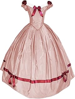 Zhangyo Vintage Victorian Ball Gown with Bow Floral Silk Satin Medieval Dress A-line Off Shoulder Prom Dresses for Women