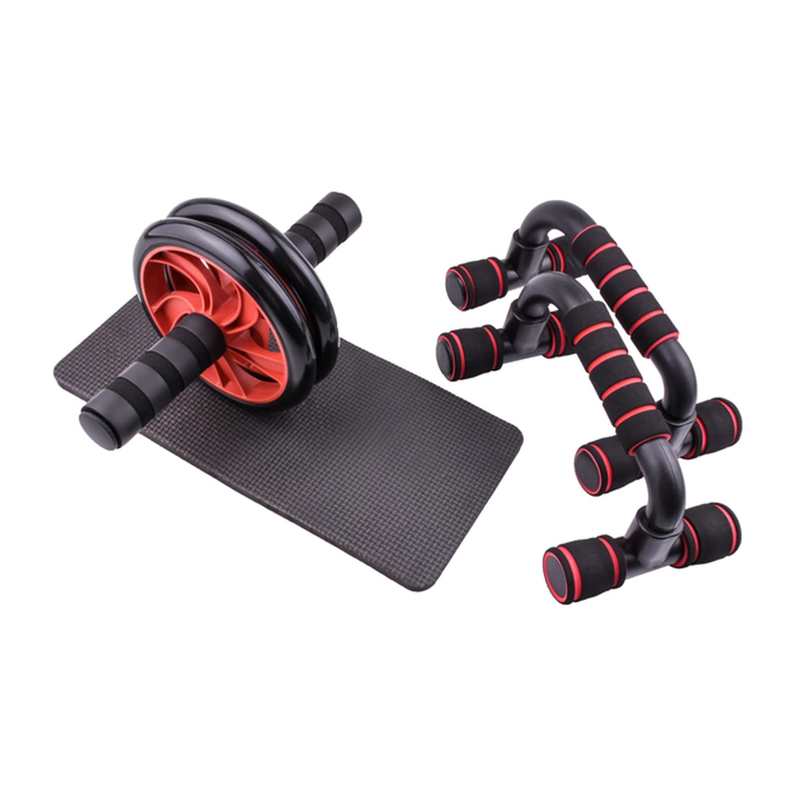 Maszyna do ćwiczeń Ab Roller Push Up Bar Skakanka Taśmy oporowe Ćwiczenia Domowy Trening Siłownia Fitness Sprzęt brzucha Rolka koła Ab (szary)
