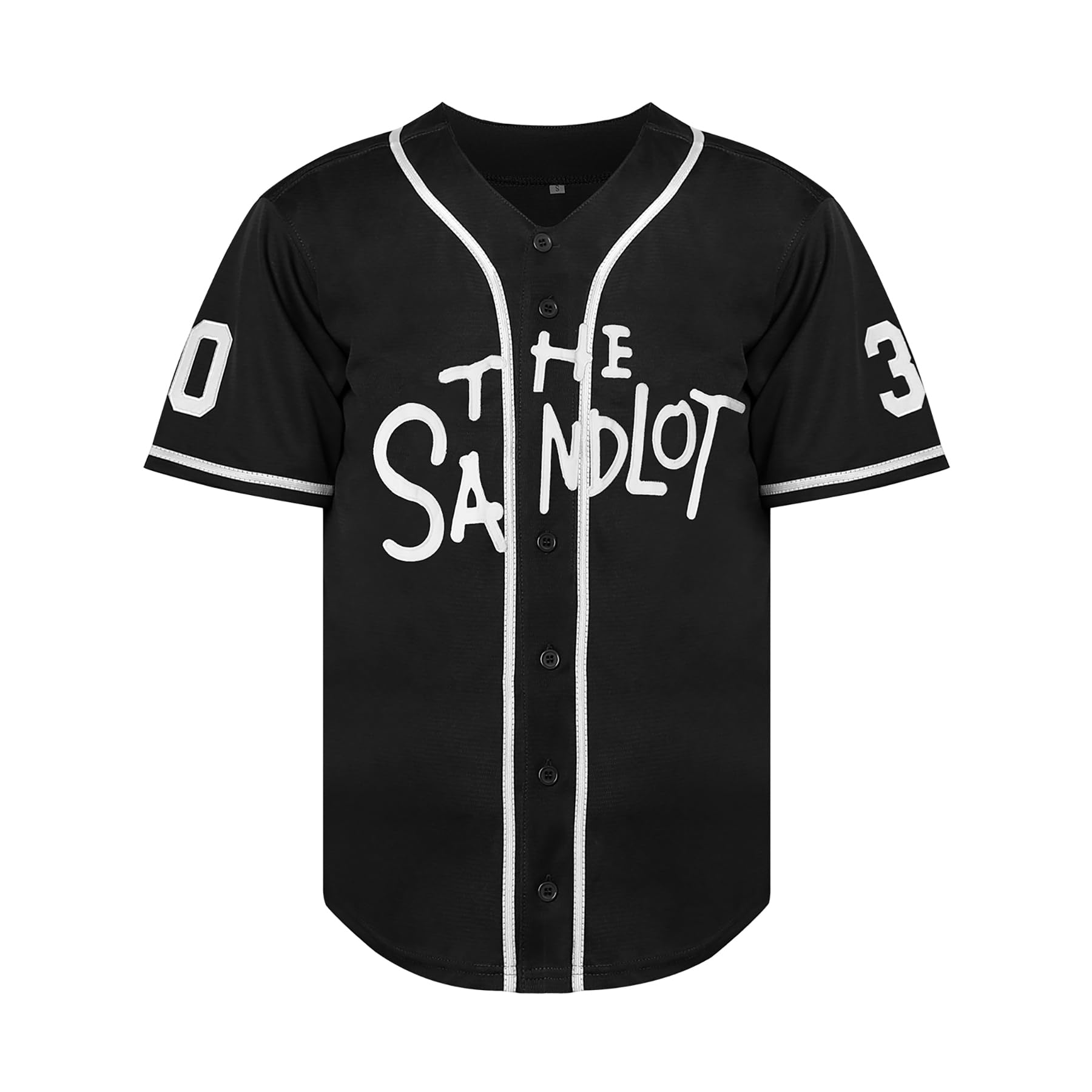 The Sandlot Benny Jersey 30 'The Jet' Rodriguez Squints Palledorous Yeah-Yeah McClennan 3D Print Movie Baseball Jersey (Large, 30 Rodriguez Black)