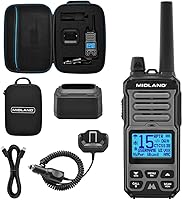 Midland GXT67 5W GMRS Walkie Talkie: Long Range IP67 Waterproof Radio for Overlanding, Jeep & Off-Road with Repeater Capability & Hard Case