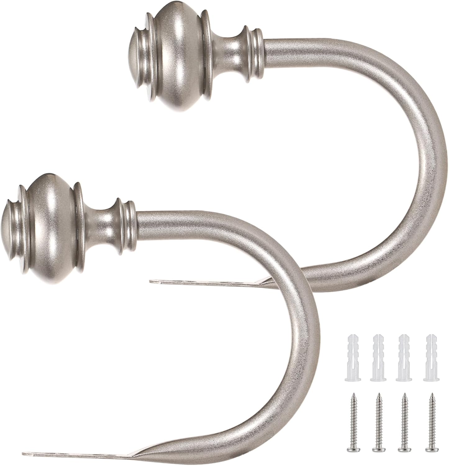 Hoowen 2Pcs Curtain Holdbacks, Heavy Duty Curtain Holders