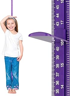 Height Measurement Rod for Wall - 3D Removable Growth Stick, Wall Mounted Splicing Ruler for Children, Adults, Kids, Baby Nursery - 79 Inch (Purple)