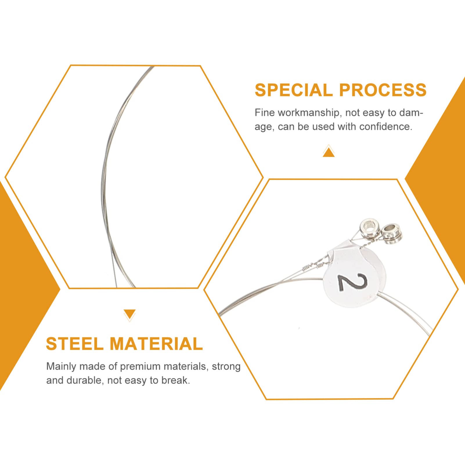 Corde Per Arpa Lira In Metallo - Set Di 10 Corde Di Ricambio Per Cetra E Clavicembalo - Foto 8