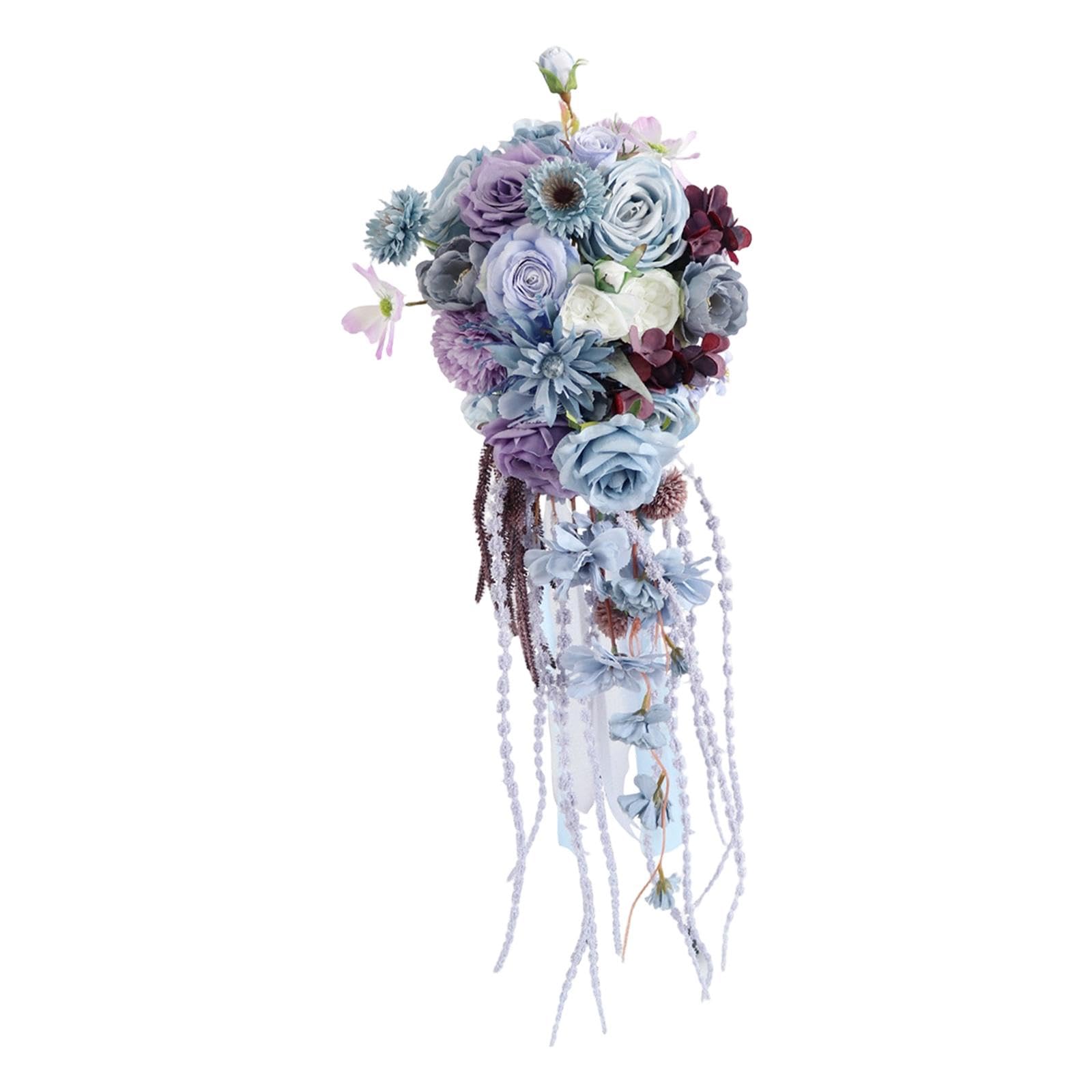 Qianly Bouquet da Sposa Elegante E Realistico, da Tenere in Mano per Matrimoni, Feste a Tema E Vacanze.