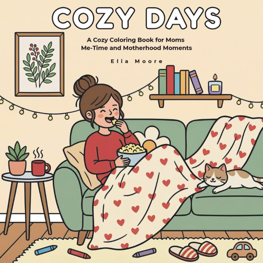 Cozy Days: A Cozy Coloring Book for Moms: Me-Time and Motherhood Moments