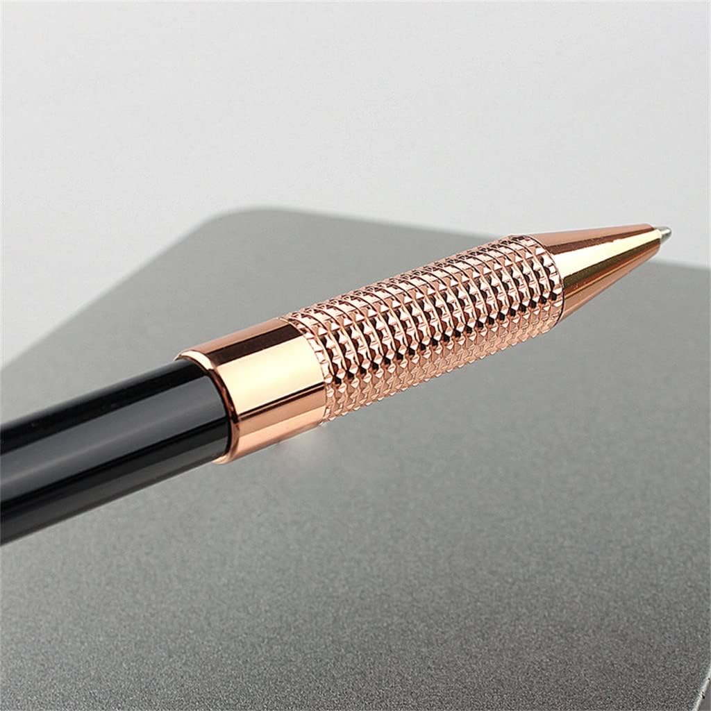 Rotating Metal Ballpoint Pen Ball Pens Steel Commercial Stationery for Office & School(Black) image 5