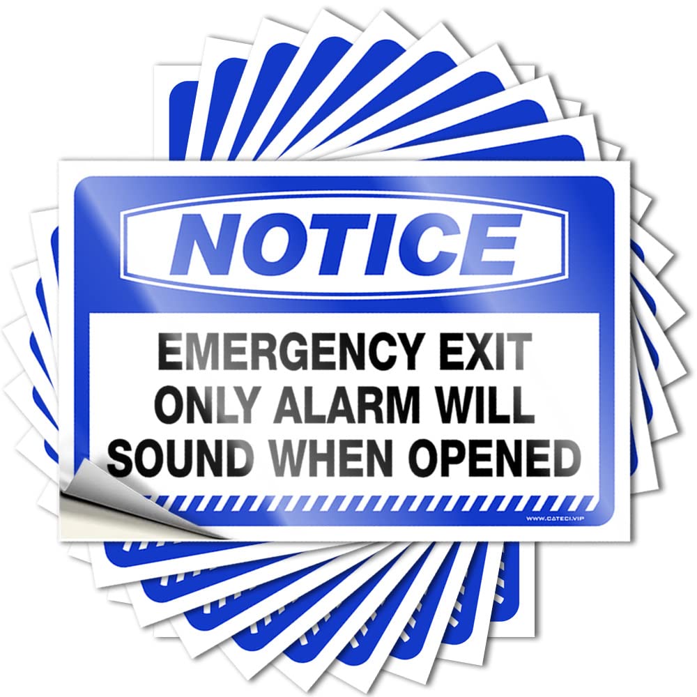 Glitter Decals Aesthetic Decals, Tiki Decorations Cute Pattern Design for Classroom Notebook | Haves Removable Vinyl Notice Emergency Exit Only Alarm Will Sound When Opened(6X9CM)