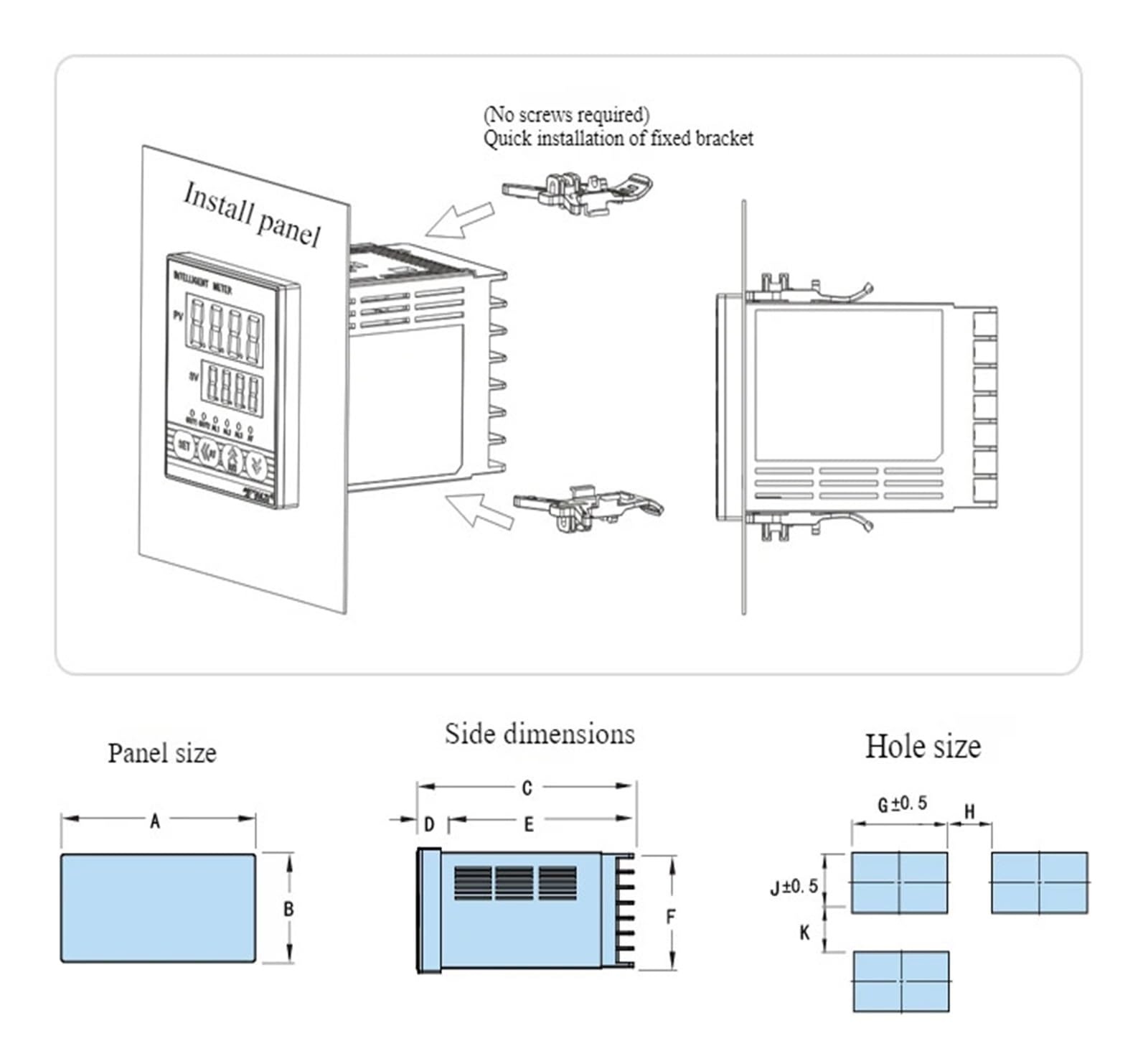 TOKY TE7 Intelligent Temperature Controller TE7-RB10W PID Temperature Controller 220v Electronic Temperature Controller(TE7-DC18W)