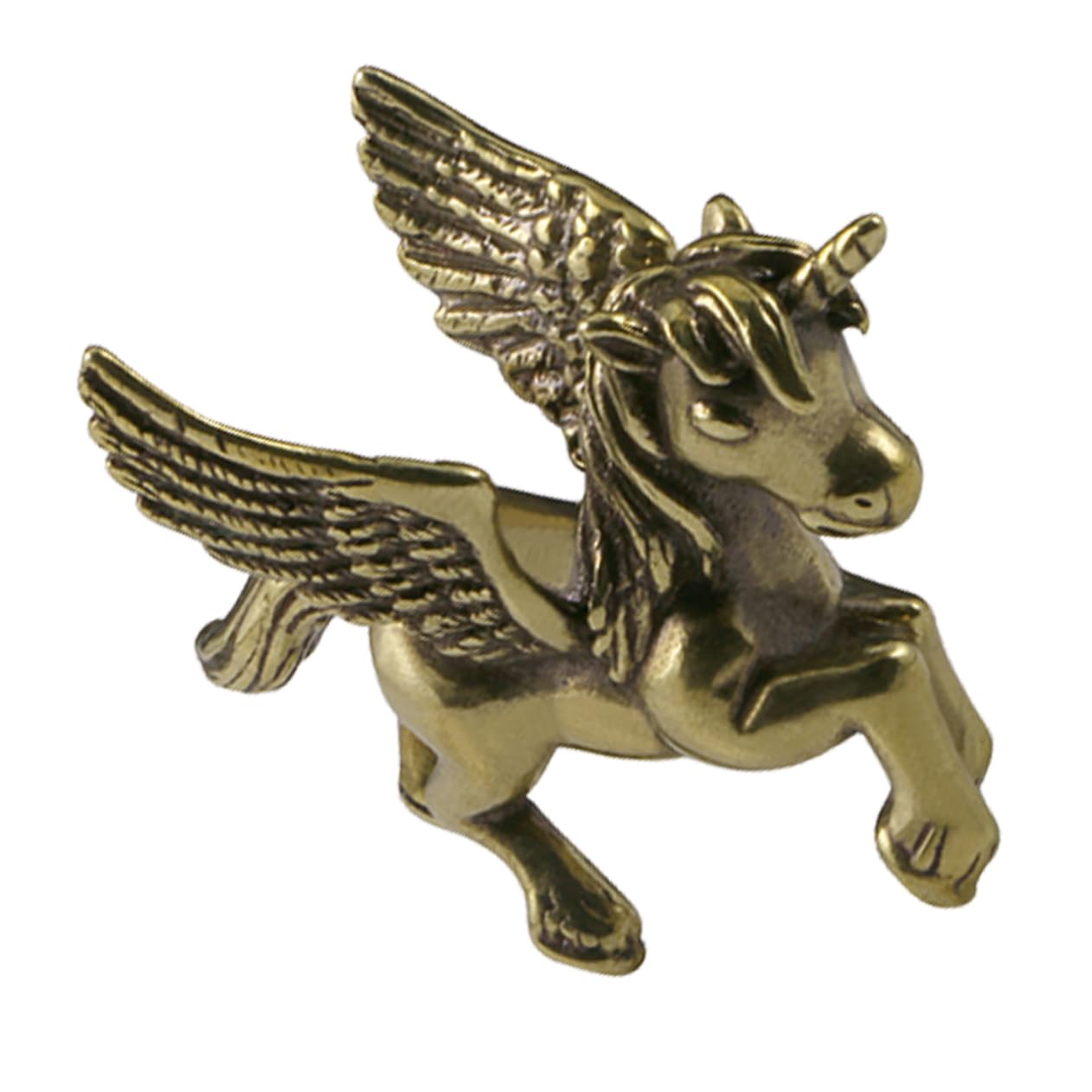 IMIKEYA 4stücke Brass Statue Kreative Einhorn Skulptur Messing Für Schreibtisch-Dekoration Retro Design Langlebig Und Für Und Büro