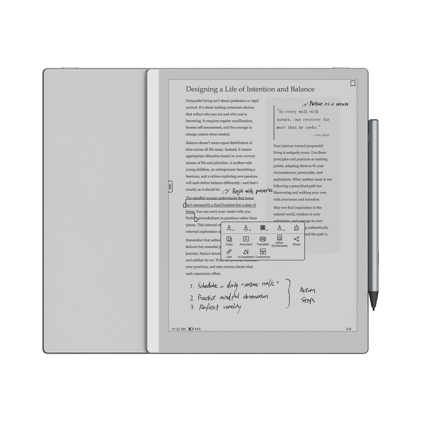 BOOX Go 10.3 Gen2 Tablet 10,3" Papier Monochromatyczny 300 PPP 64 GB Android 15 E-Ink Reader (bez Oświetlenia)