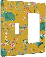 Vista 44 de Placa de pared de tortugas marinas, hierba oceánica, medusas, peces y algas marinas, placa de pared de doble palanca, cubierta de interruptor de luz