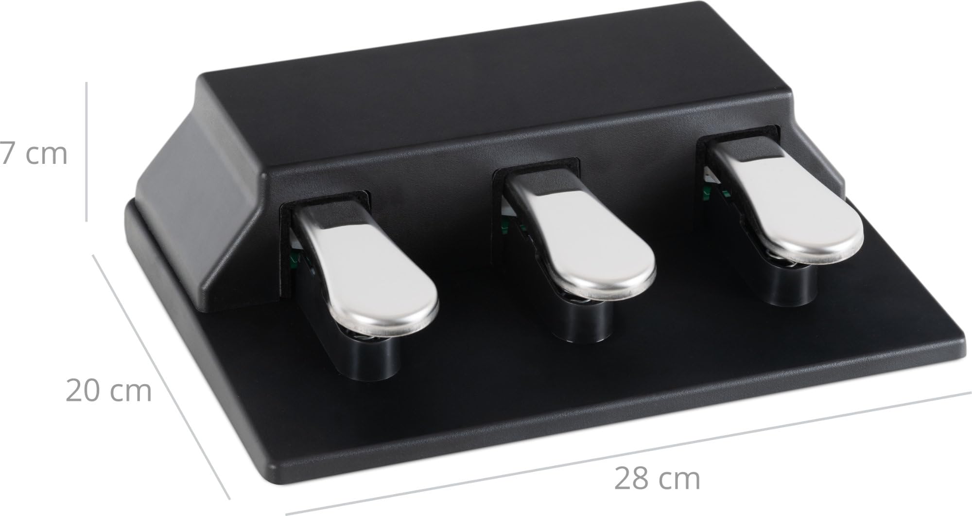 Classic Cantabile LP-Y Dreifach-Pedaleinheit - Transportable Pedaleinheit passend für viele Yamaha Pianos der P- und DGX-Serie - Hochwertige Stahlfedern - Multipin-Stecker - Aus Kunststoff - Schwarz