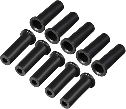 uxcell 10pcs 0.394-0.236 in PVC Strain Relief Cord Boot Protector 1.535 in para Herramienta Eléctrica Negro
