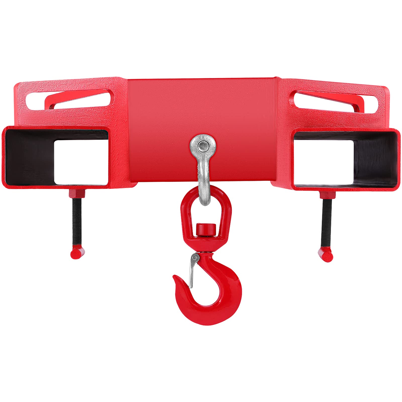 VEVOR Gancio Sollevatore Carrello Elevatore a Larghezza Forcella 360 mm, 3000KG / 6600 Libbre Grande Carrello Elevatore Sollevamento, Argano Sollevatore Gru Mobile con Gancio Girevole
