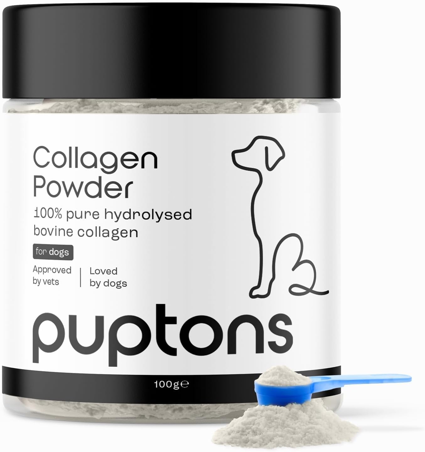 Puptons Collagen Powder for Dogs | Measuring Scoop Included (1kg)