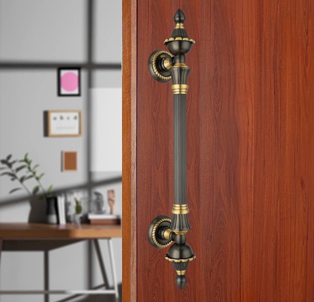 Chitra Brass Vectus Series Heavy Main Door Pull Handle Pack of 2 (24 Inch, Matt Antique Brush)
