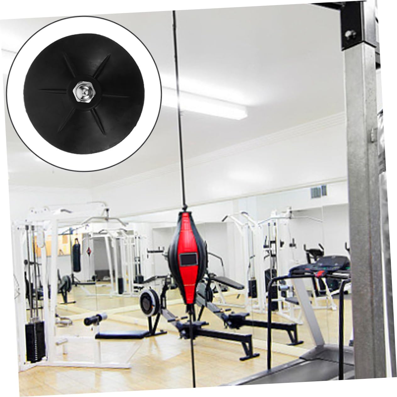 Generic 8pcs Boxing Punching Bag Suction Cup Punching Bag Accessories Base for Boxing Training Bag Suction Cup for Boxing Bag Sturdy Suction Cups Boxing Supplies Part Rubber Vertical, Black