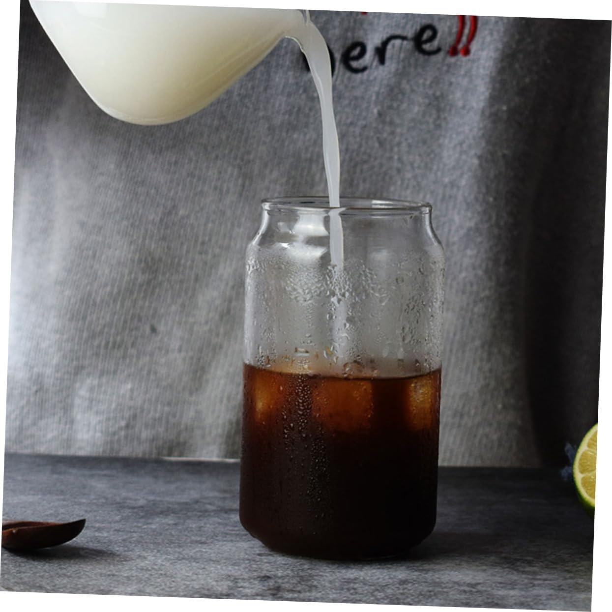 6Pcs Transparent Glass Beverage Cup Creative Can Shaped Drinking Glasses for Parties Stylish Household Juice Cups for Friends Craftsmanship