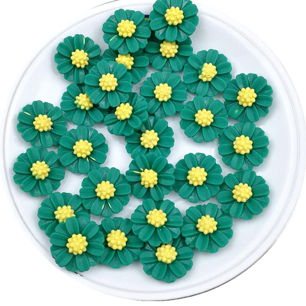 50 Petite Fleur De Marguerites En Résine Mini Décorées